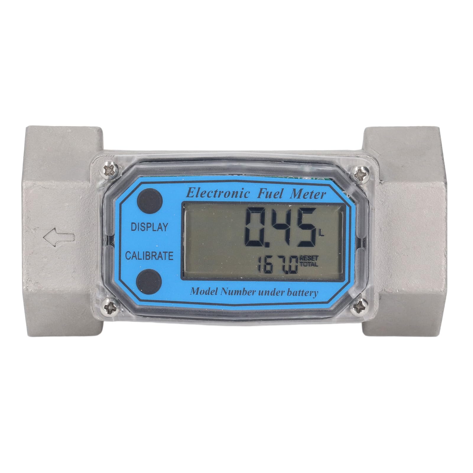 Medidor de flujo de turbina digital, 1,5 pulgadas, 25-150 l mínimo, acero inoxidable
