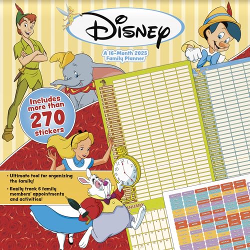2025 Disney Classics Family Planner Wall Calendar with Reminder Stickers