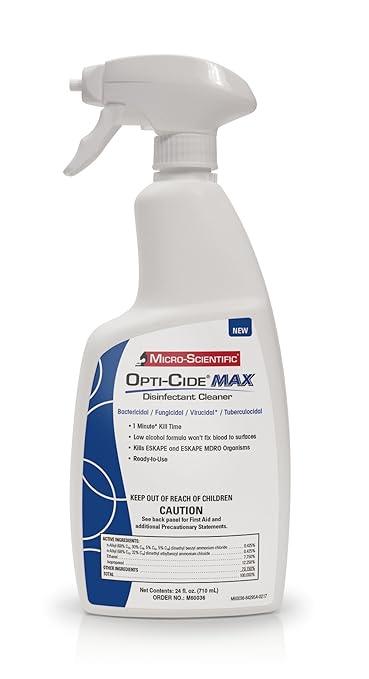 Micro-Scientific M60036 Opti-Cide Max Disinfectant Cleaner with Spray, 24oz
