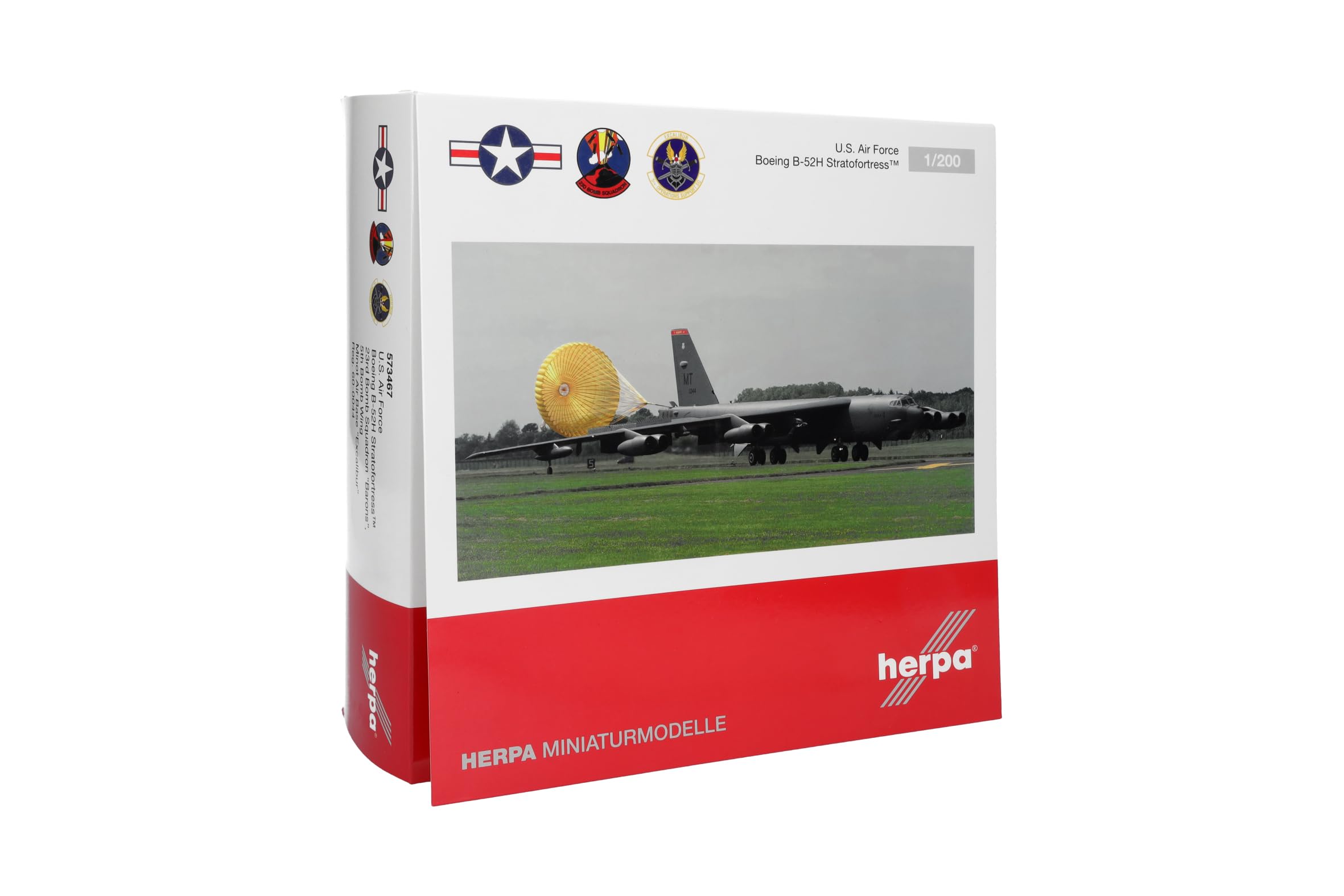 herpa US Air Force Boeing B-52H 爆撃機1:200 Herpa Miniatura del avión USAF Boeing B-52H Stratofortress 23rd BS