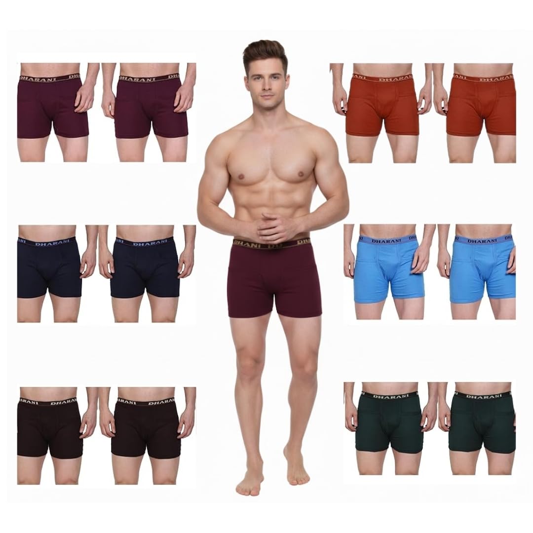 iwear trendz Dharani Mens Rib Pocket Trunks Cotton Underwear (Pack of 12) (Colours May Vary)-picture-42