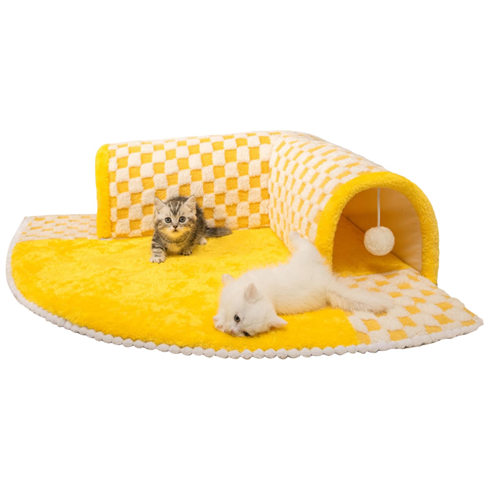 Cuna túnel para gatos, base antideslizante escondite de juego para mascotas – Caseta Peekaboo para gatos | Para gatos y conejos, para dormir, dormir, descansar y