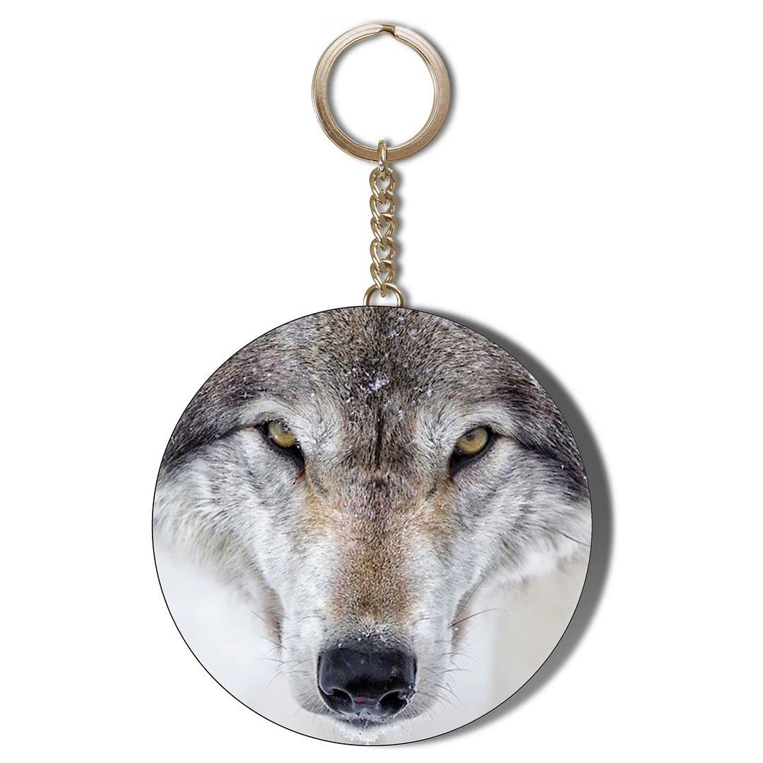 Gift Insanity WOLF FACE 58mm LONG CHAIN KEYRING