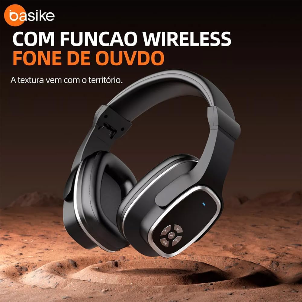 Headset Bluetooth - Over-ear Gamer - Sem Fio - Função caixa de Som - FM + Microfone (Verde Escuro) 3 617pVcC1KOL. AC SL1000