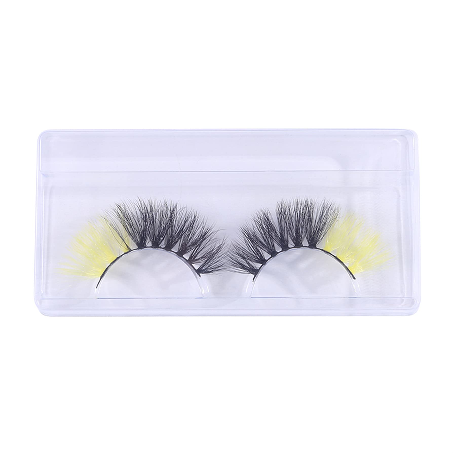 WEIJIN False Eyelashes Colored Lashes Fluffy Natural Wispy False Eyelash with Color Festival Cosplay Fake Eyelash