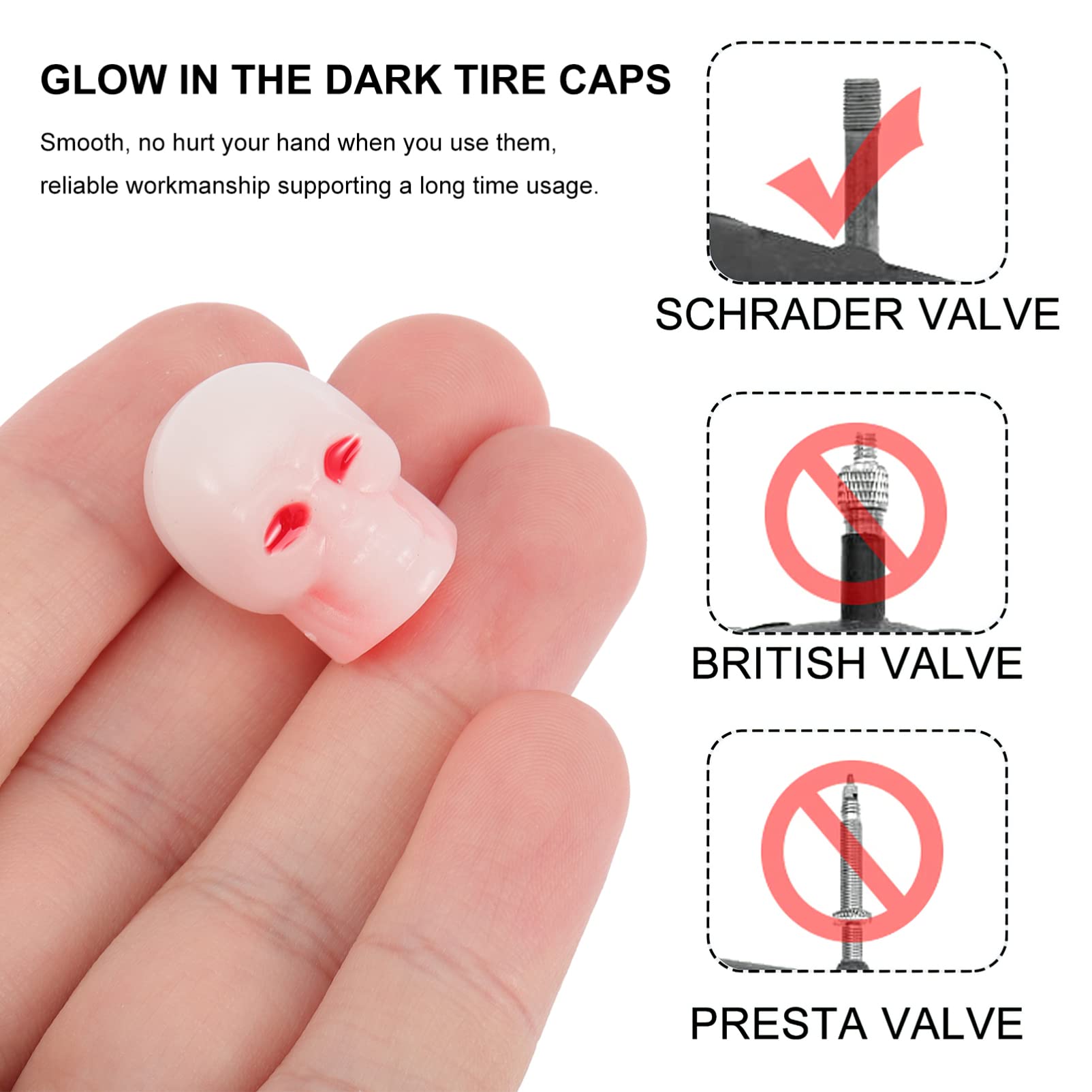 Gatuida 80pièces Bouchons De Valve Fluorescents pour Pneus De Voiture Et Vélo Accessoires Anticorrosion Éclat Obscurité Design Pratique Et