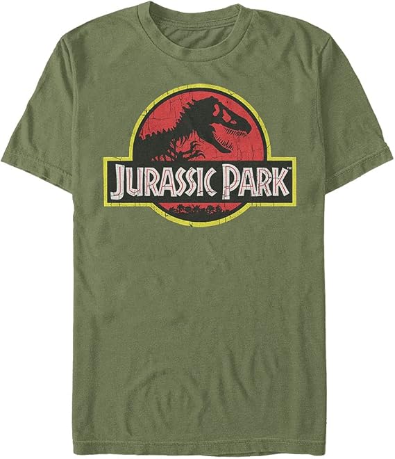 Jurassic Park Men's T-Shirt, Military 