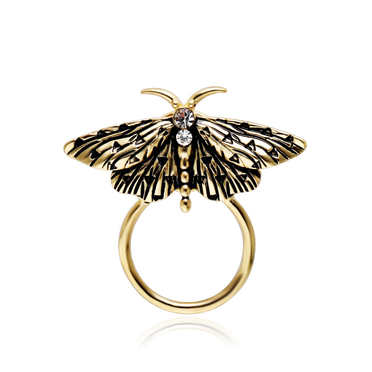 NOUMANDA Retro Crystal Moth Magnetic Eyeglass Pin Brooch Glasses Spectacles Sunglasses Clip Holder
