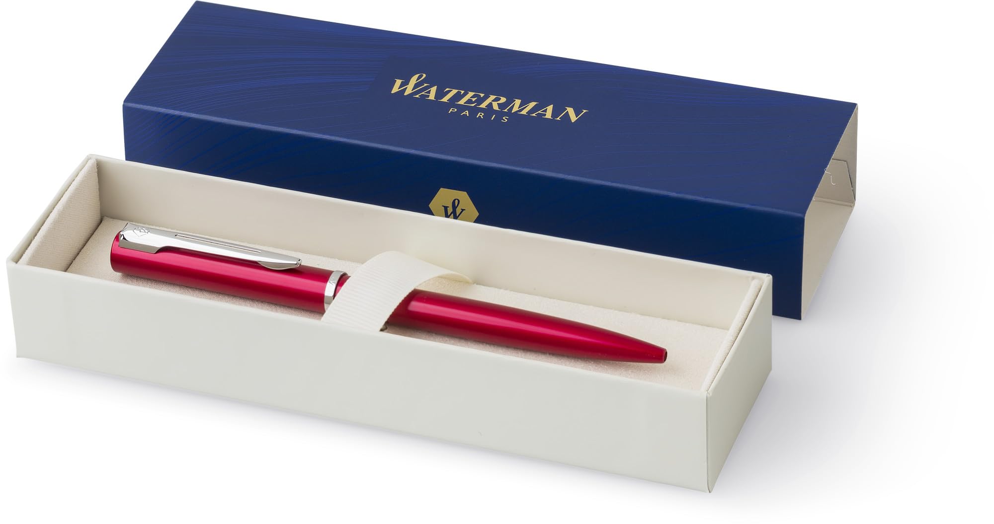 regalo grabado Bolígrafo Waterman Azul Personalizado Tinta Azul Láser | Bolígrafo Waterman Azul, Grabado láser de texto en el clip, Cuerpo de metal, Mecanismo de botón, Estuche Waterman incluido