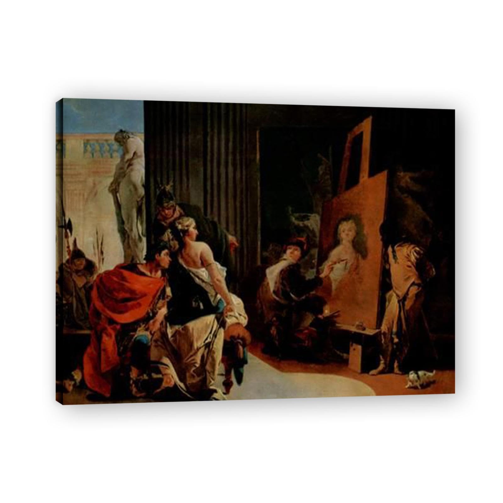 TNGHHSGA Im Atelier des Apeles Leinwanddruck Von Giovanni Battista Tiepolo – Barock-Rokoko-Meisterwerk, Venezianische Schule Malerei, Dekorative öLgemäLde FüR Home Gallery 20x26cm