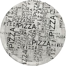 Saturnia Set of 6 Napoli White & Black Porcelain Pizza Plates 33 cm