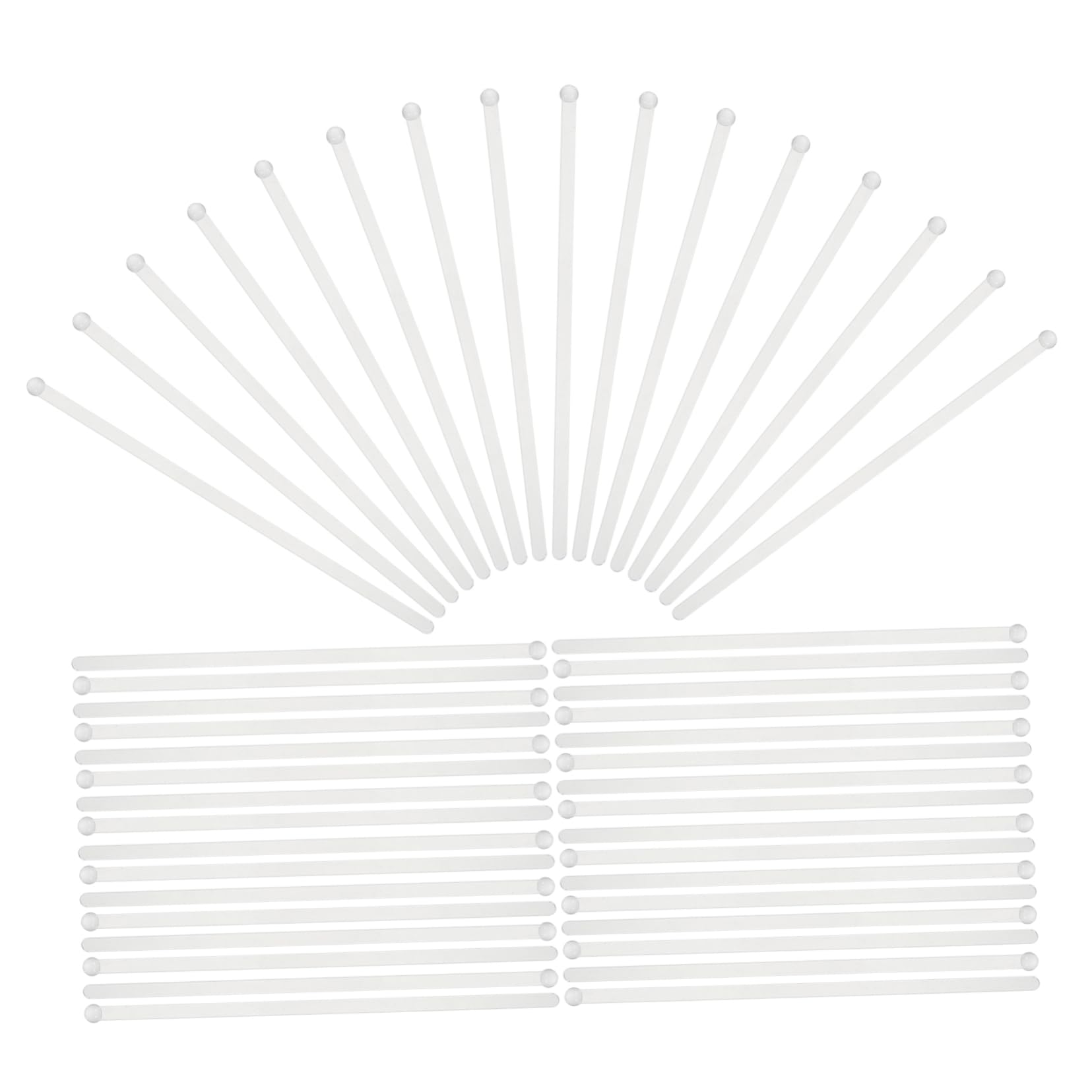 ROMISBABA 100Pcs Disposable Stirring Sticks Long Cocktail Mixers for Drinks for Parties Weddings Bars and Banquets Stylish Beverage Stirrer with Modern Disc Design