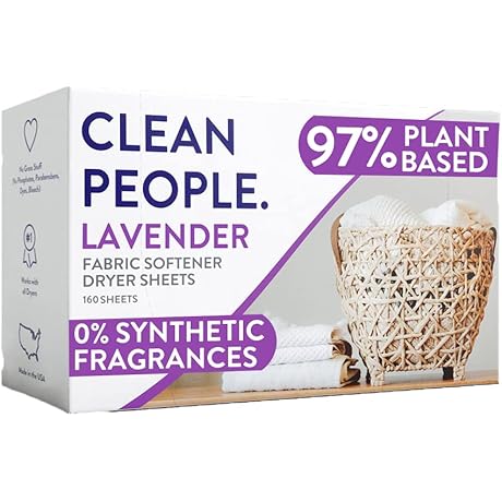 Clean People: Lavender Dryer Sheets - All-Natural Vegan Softener