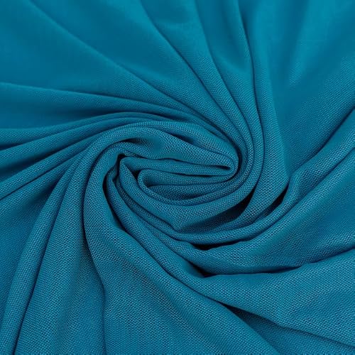 Ice Fabrics 4-Way Stretch Power Mesh Fabric by The Yard - 60" Wide Nylon Spandex Sheer Net - Breathable & Stretchy Mesh Fabric for Sewing Activewear, Dresses, Crafts - Turquoise - 15 Yard