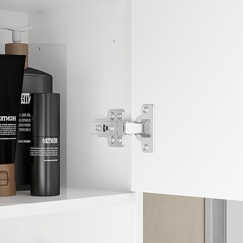 Miniatura 7 de AIEGLE Gabinete de almacenamiento sobre el inodoro, organizador moderno de 6 niveles de 70.9 pulgadas de alto con estantes abiertos y ocultos,