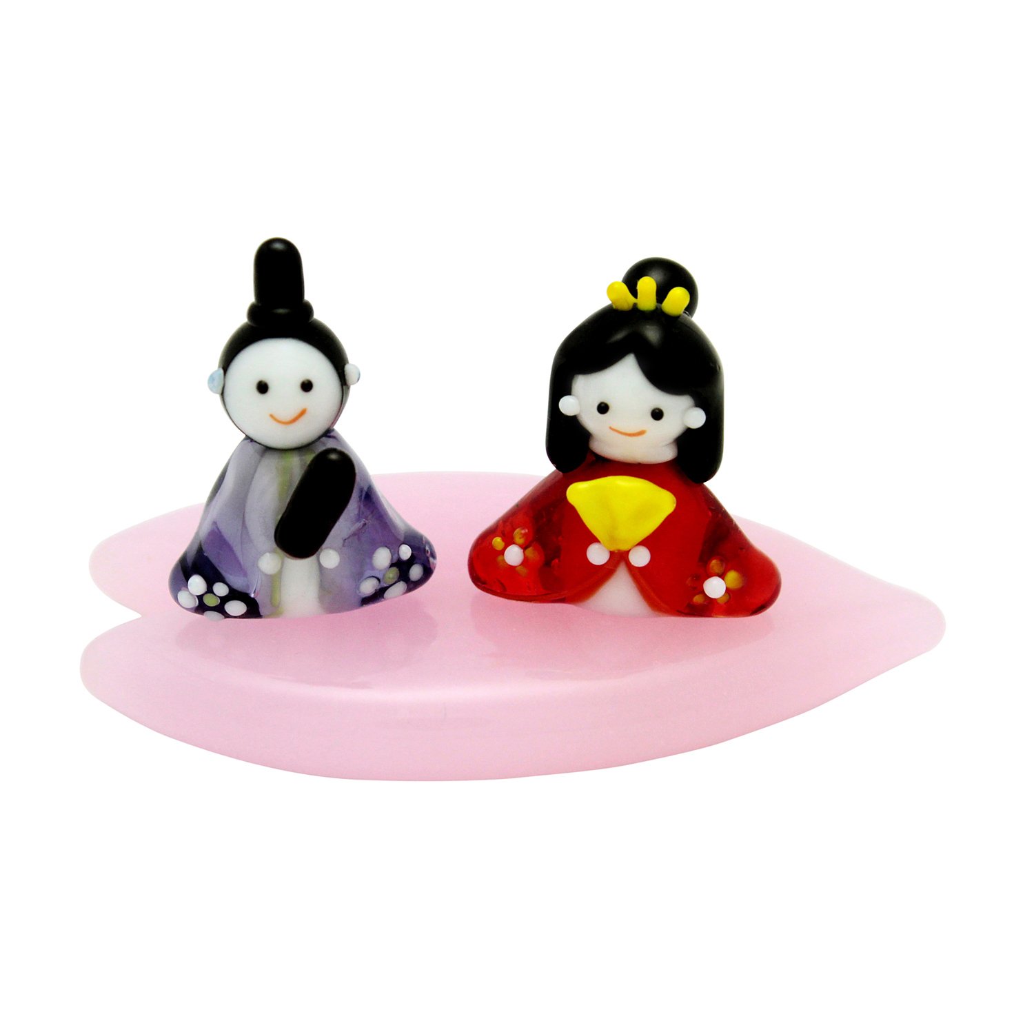 青と赤のガラス雛人形セット 青と赤のガラス雛人形セット 青と赤