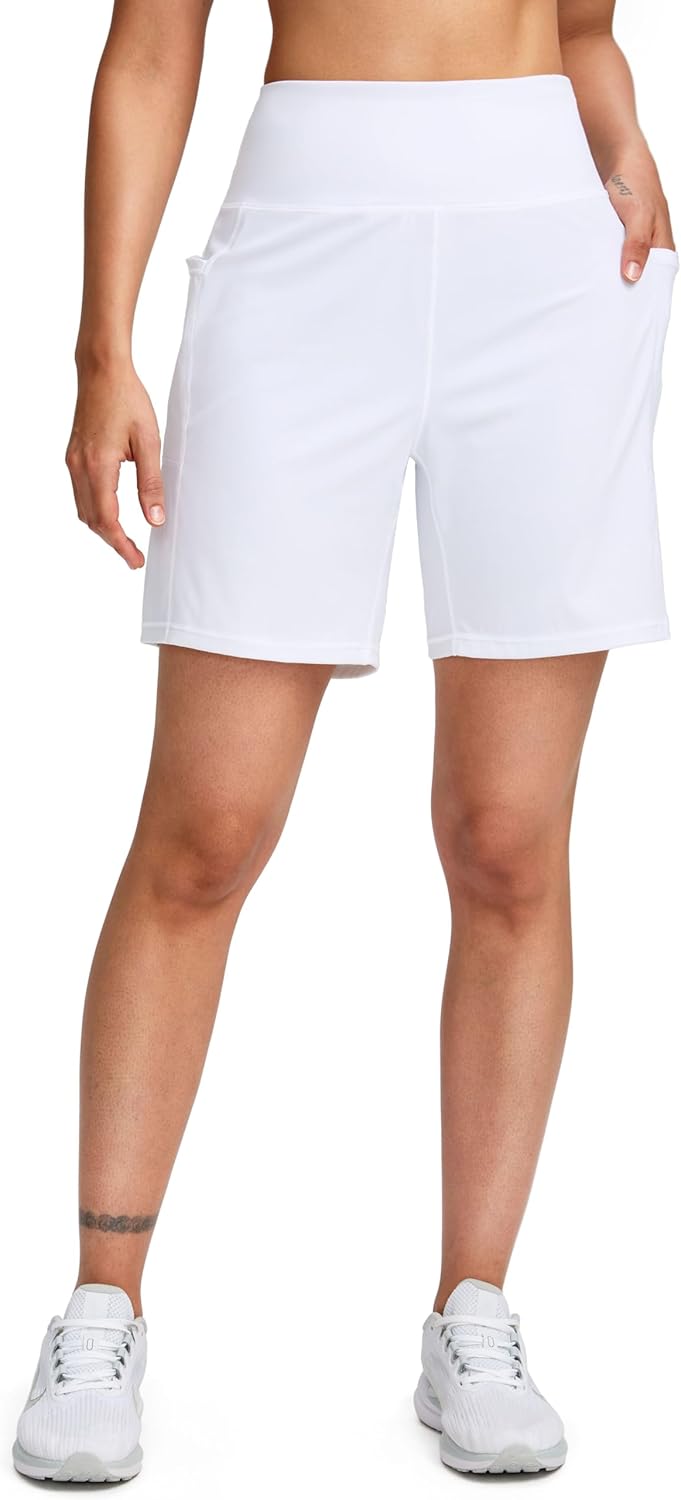 G Gradual Women's 7''/9" Bermuda Long Shorts with Pockets High Waisted Athletic Knee Length Shorts for Women Walking - Image 3