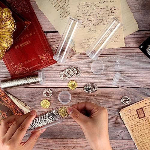 Tubos plásticos para monedas, 20 piezas, 1.10 pulg miniatura 6