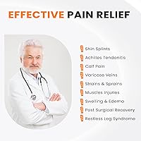 Vista 3 de Soporte de pantorrilla ajustable para alivio de férula de espinilla, soporte de férula de espinilla para hinchazón, tensión, esguince, vendas