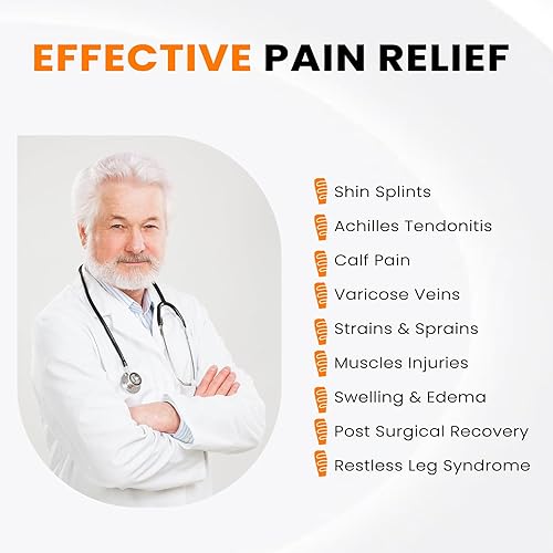 Miniatura 3 de Soporte de pantorrilla ajustable para alivio de férula de espinilla, soporte de férula de espinilla para hinchazón, tensión, esguince, vendas de