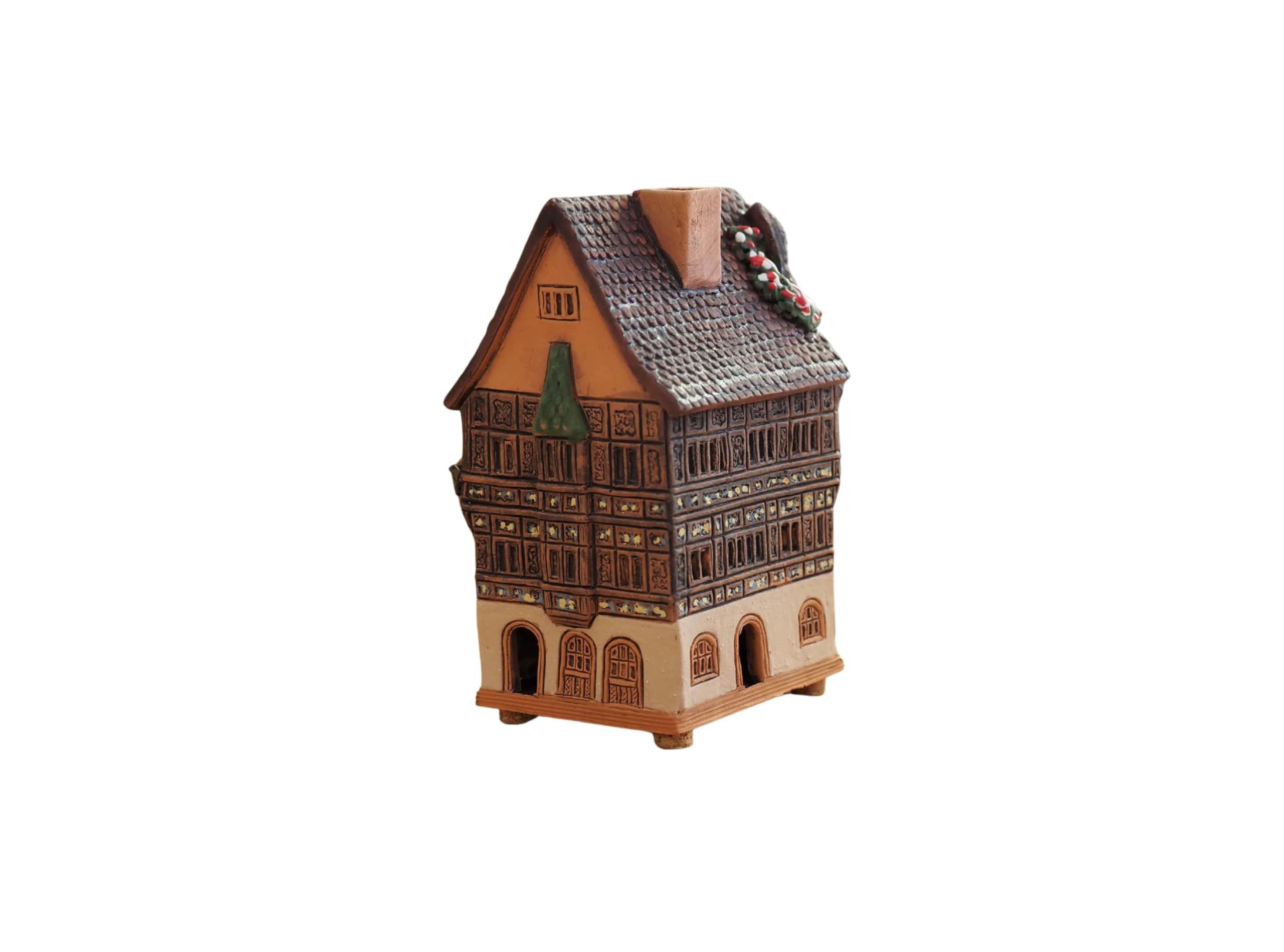 Incenso Holder House in Colmar. argilla, arredamento camera, miniature R256