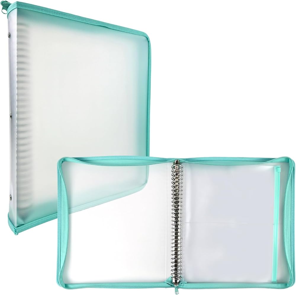 Amazon | mottoカミモノフリーク ファスナー付きバインダー ミント Amazon | mottoカミモノフリーク ファスナー付きバインダー ミント