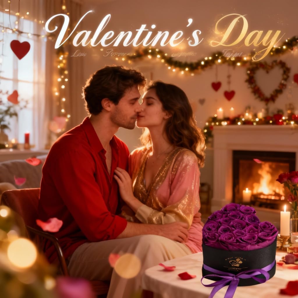 16-Piece Forever Roses in Heart Box,Preserved Rose Flowers,Birthday Gifts for Women Her Mothers Wife,100% Real Roses Last for 3 Years.Eternal Rose Gift Box for Valentines Christmas Mother's Day - Image 6