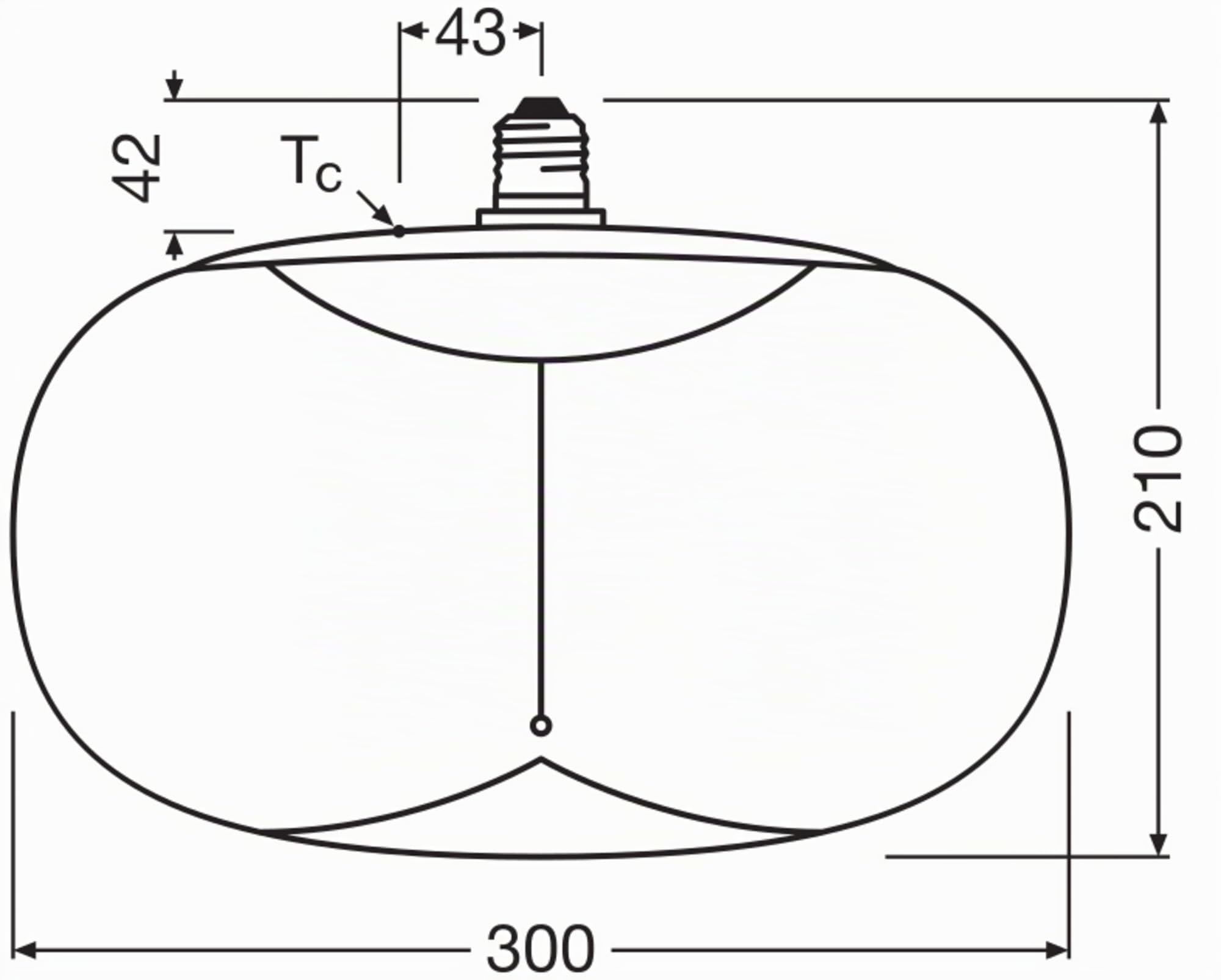 OSRAM Vintage 1906 Big Elipse es una regulable fabricada en plástico con un | , LED Lamps, 300.00 Millimetres dia, , Paquete de 1