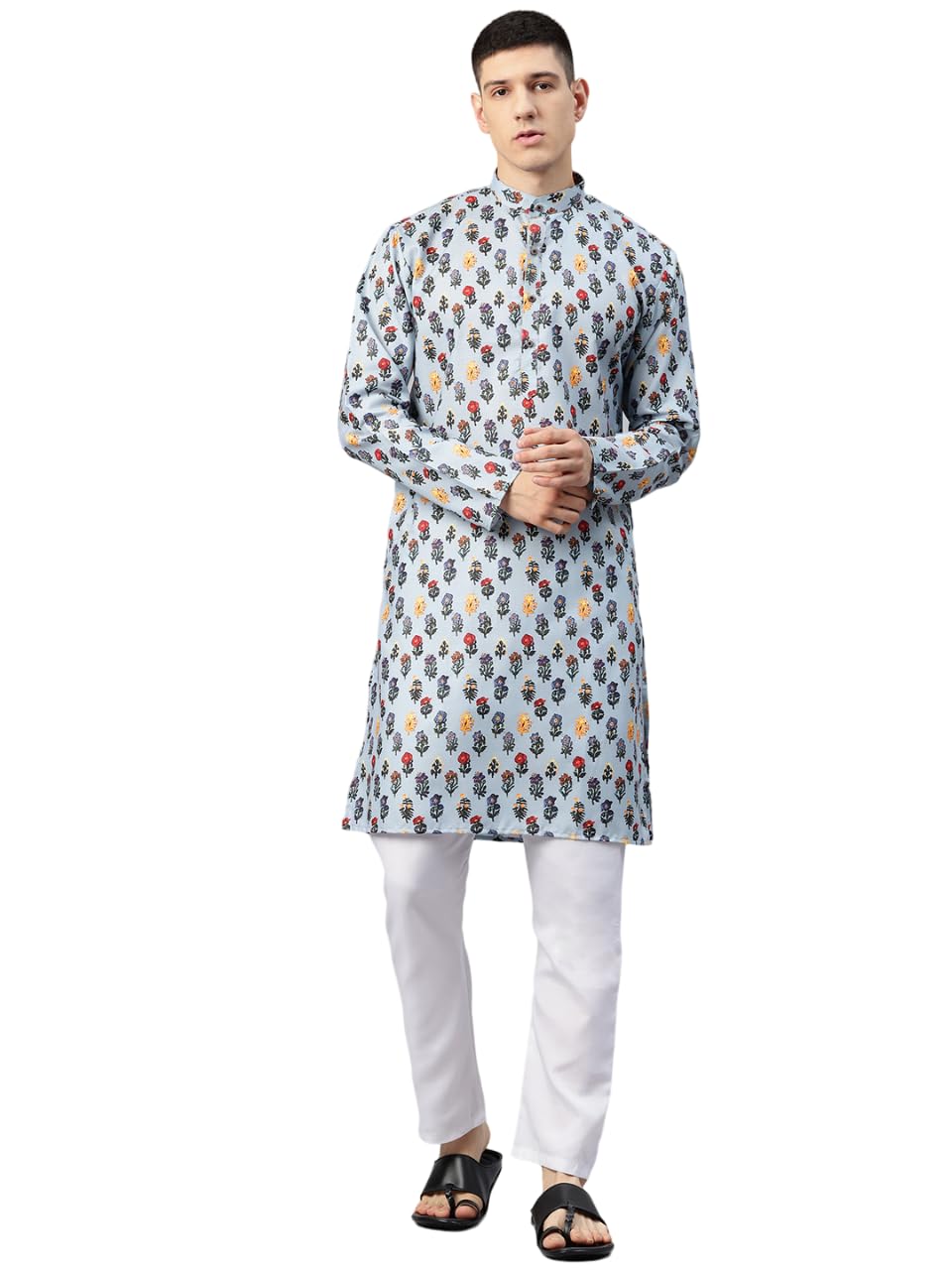 luxrio Kurta Set for Men Cotton Blend Kurta with Pyjama Set Ethnic Set-picture-39