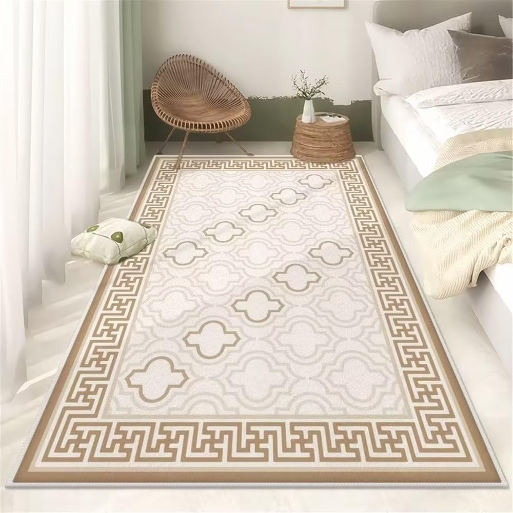 Tapis de salon géométrique au design épuré pour intérieur moderne