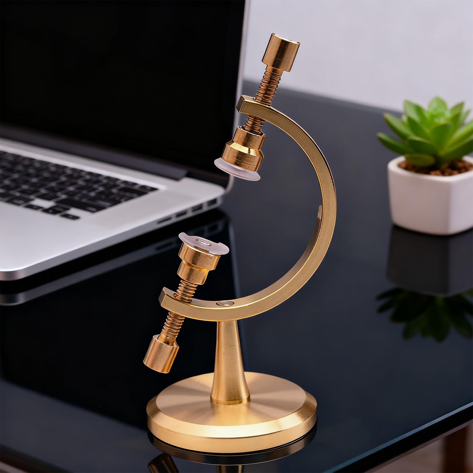 Supporti per Cristalli da Esposizione - Base Regolabile per Minerali,Con Clip Imbottita Di - Per Campioni Gemme Fossili Oggetti Da Collezione Arte Artigianato Libreria Tavolo
