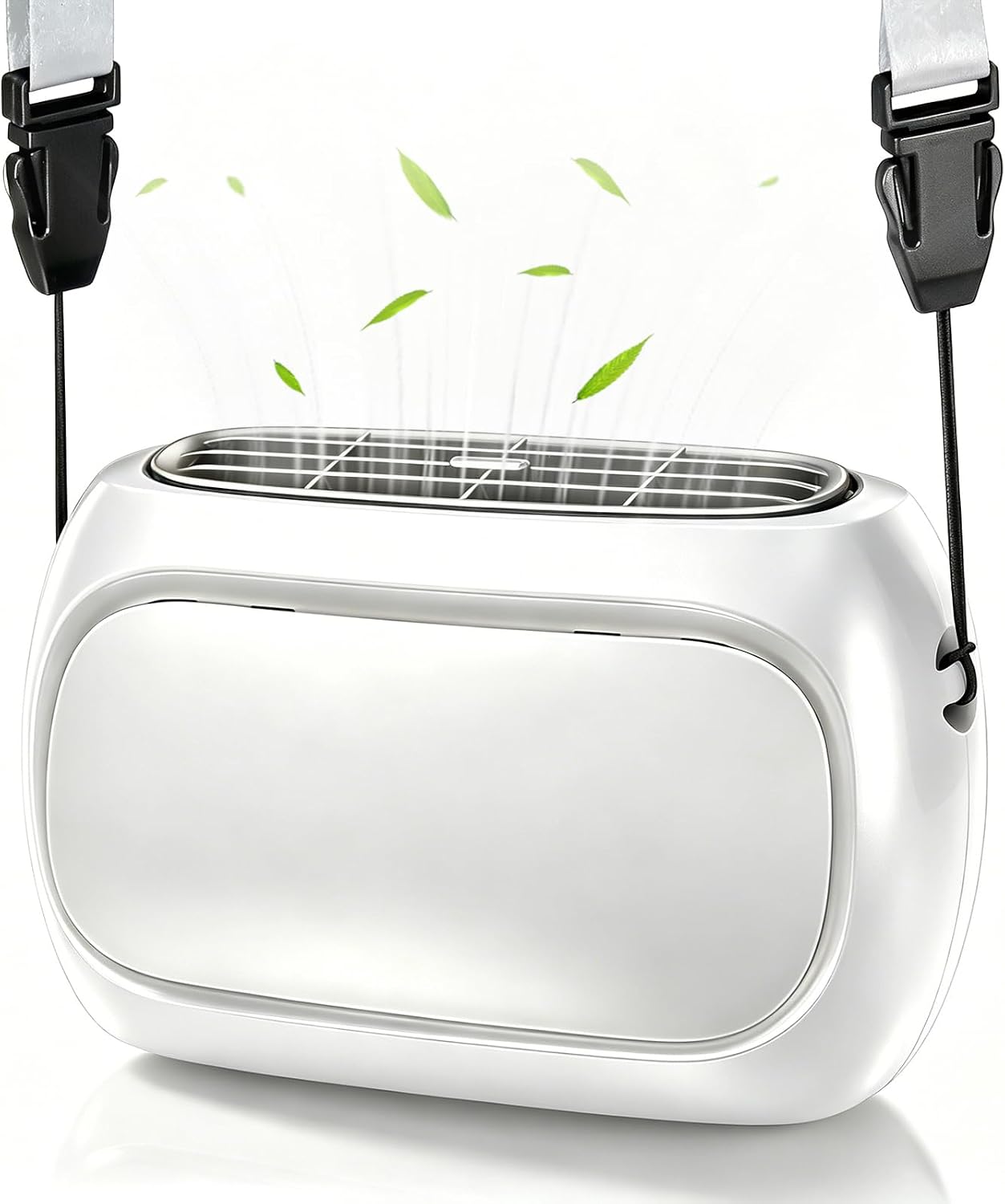 Portable Neck Fan, 3 in 1 Personal Cooling Fan, 4 Speed Rechargeable, Handheld Desk Wearable Fan with Lanyard for Travel Office Outdoor, White