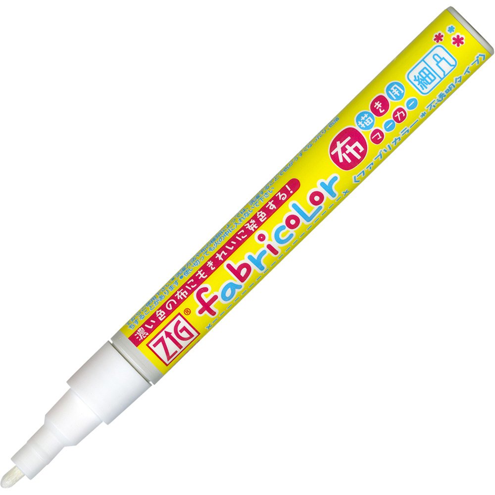 Amazon.co.jp: 呉竹 ZIG FABRICOLOR 不透明タイプ ホワイト PFC-20A