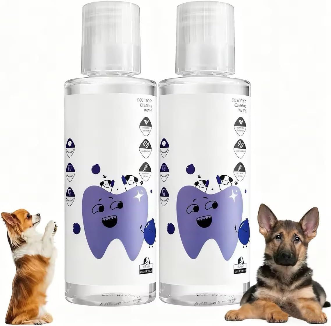 PawBright Dental Plus, Natural, Odorless & Flavorless Formula to Fight Tartar, Promote Healthy Gums & Freshen Breath. Easy Daily Use for All Pet (Dog*2)