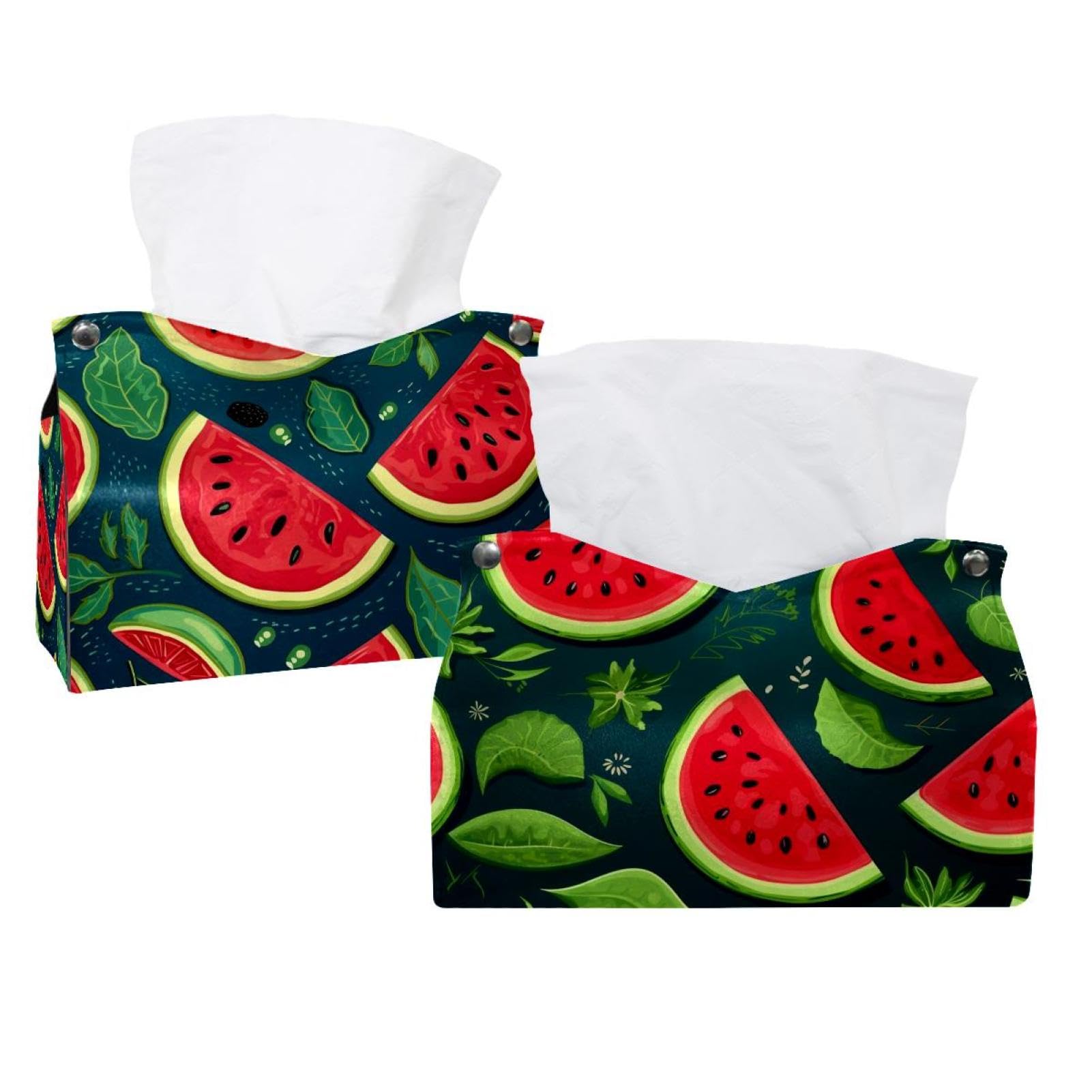 Boîte à mouchoirs pastèque Lot de 2 distributeurs de table et chambre Barth