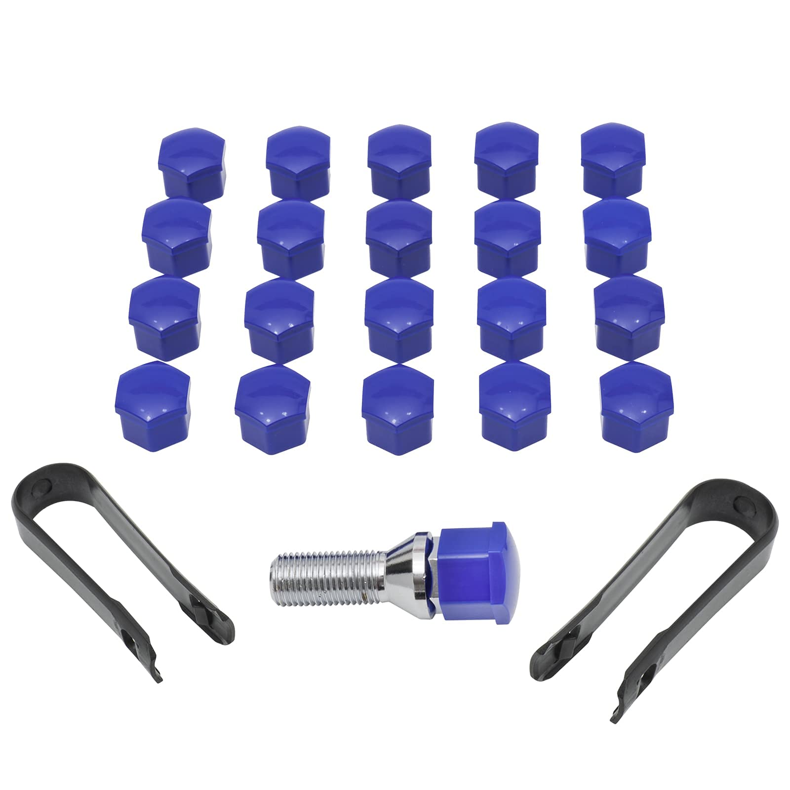 Radmutterkappen 17mm Selyse 20 Stück Kappen Radschrauben 17 Kunststoff Nut Universal Radmutterkappen 21mm