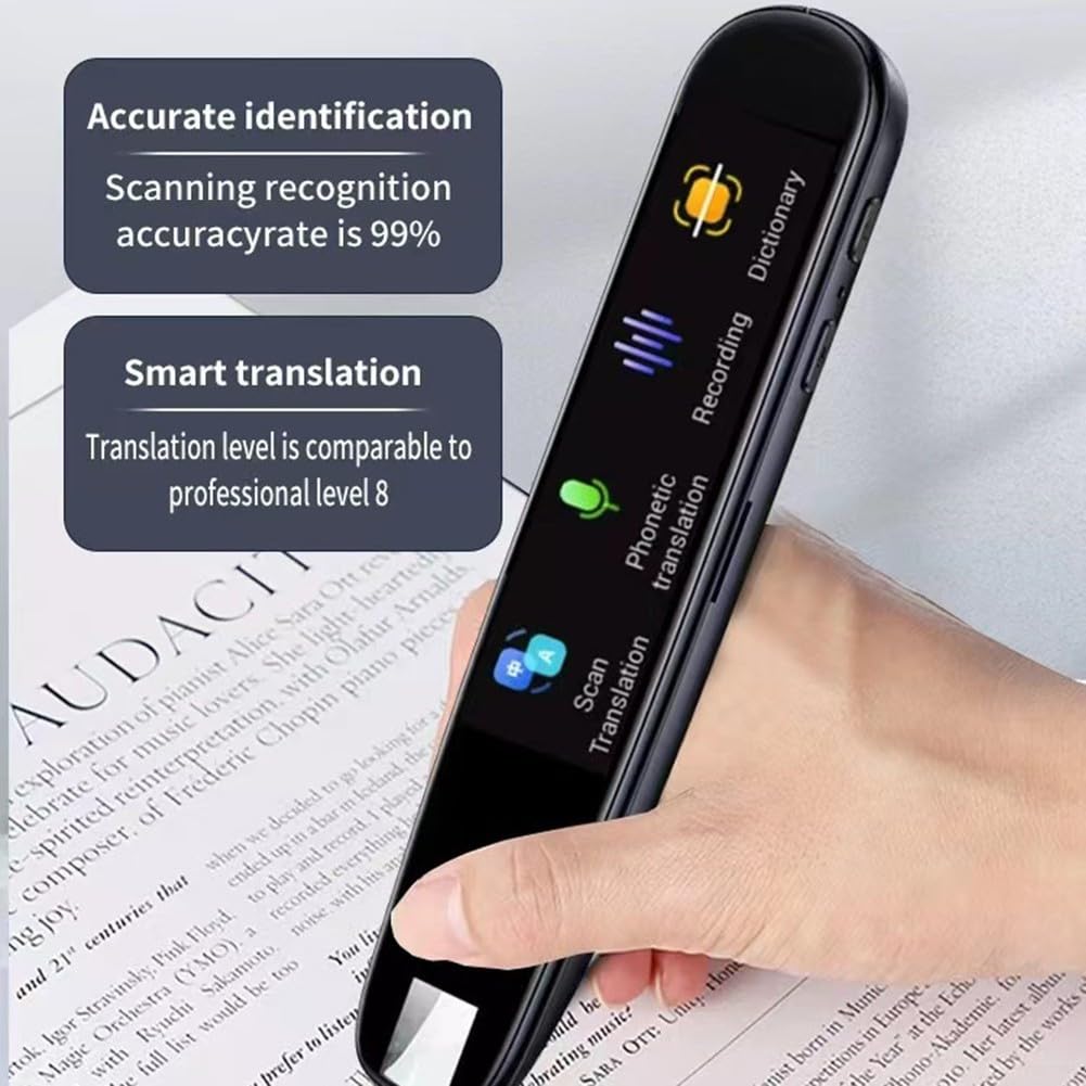 Penna di traduzione intelligente con scansione OCR e funzionalità di sintesi vocale per l'apprendimento delle lingue, dispositivo traduttore in 142 lingue per studenti e viaggiatori (blu)