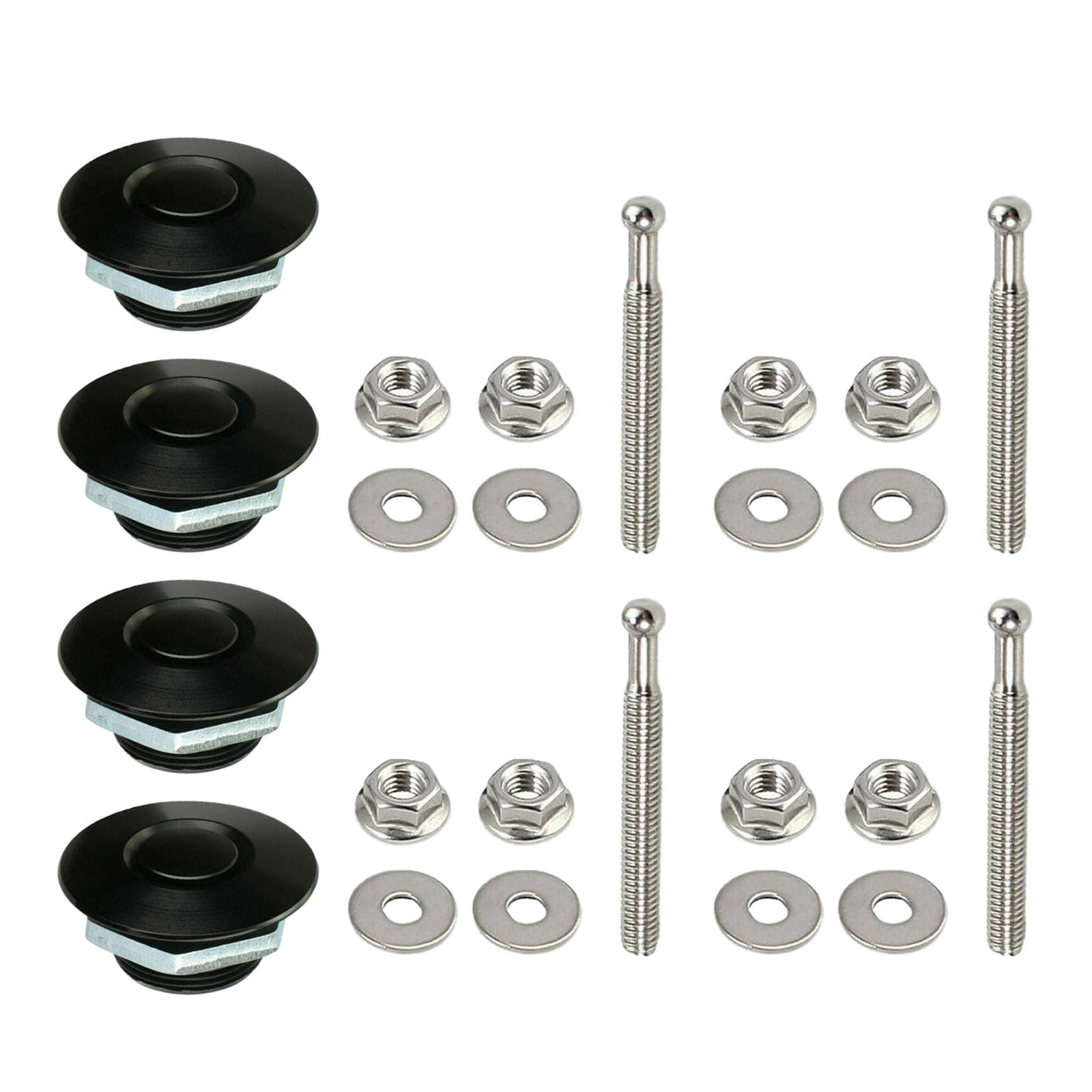 Maxtonser Quick Latches Hoods Pins, Quick Releases Latches Bumper, Bumper Latches Fastener Push Button Bonnet 1.2'' Latches P