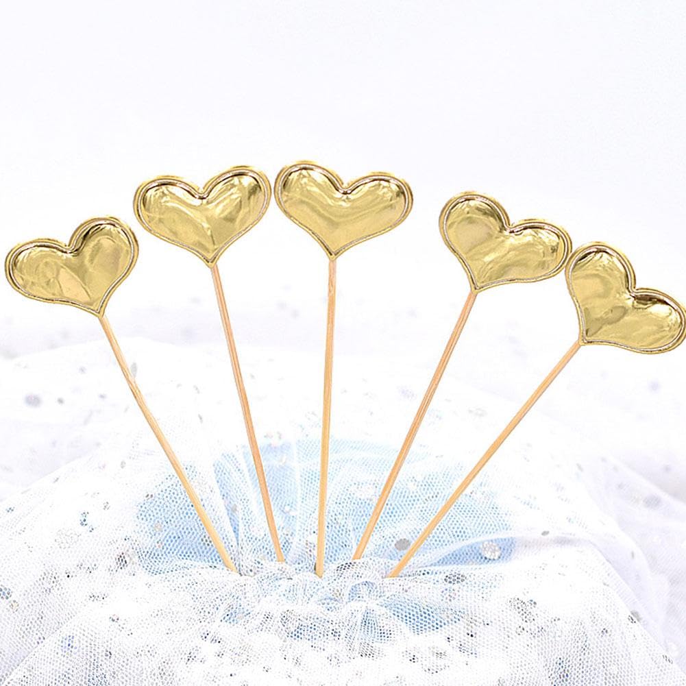 30 Stück Glitzernde Herz-Cupcake-Topper – Bunt, Aus EVA, Für Geburtstag, Babyparty, Kuchendekoration