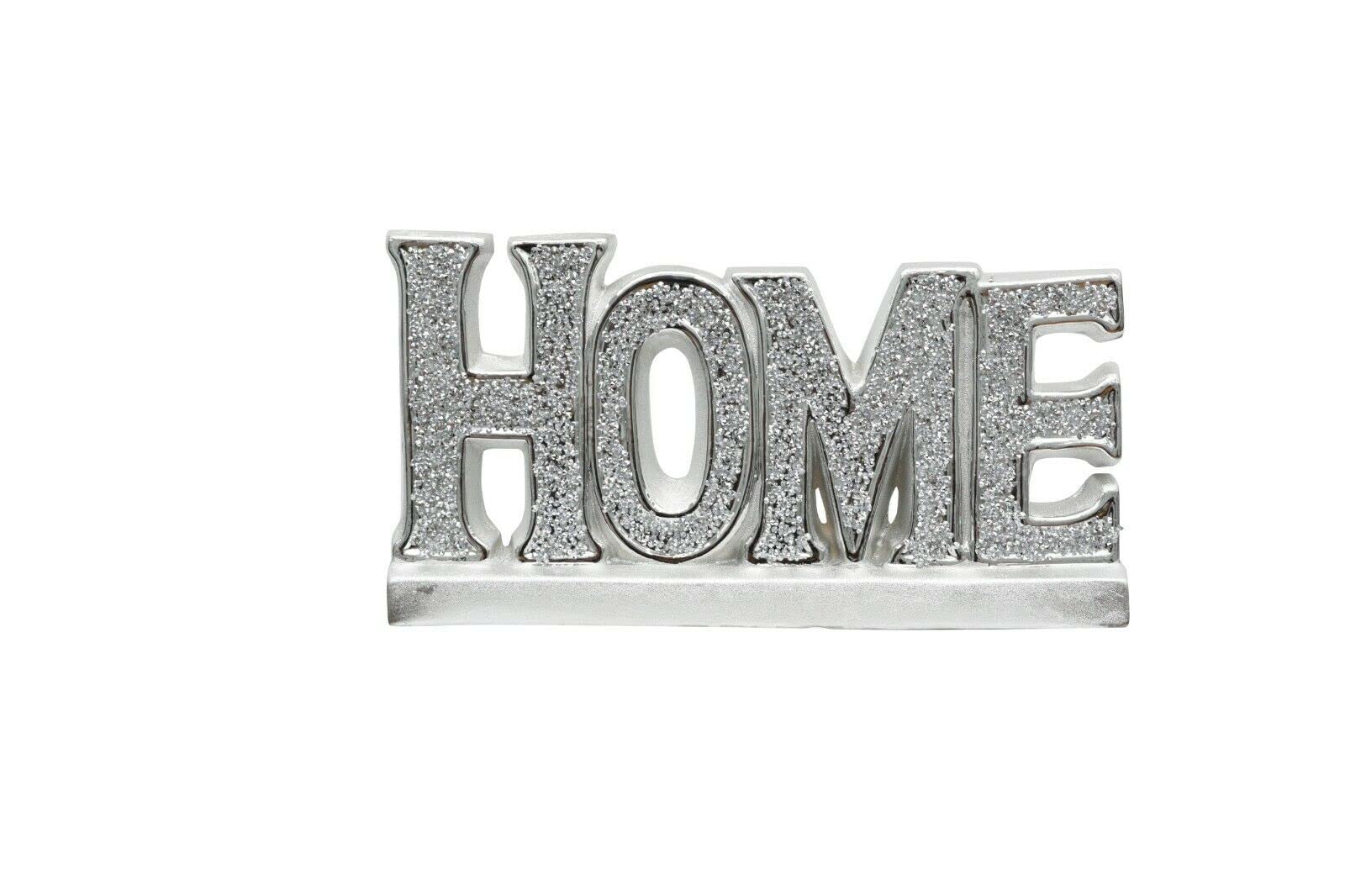 ornament bling crushed diamond gift crystallized xl ceramic crushed crystal diamond silver home sign ornament,home decor shelf sitter h:20cms| crushed diamond display |present, home decor