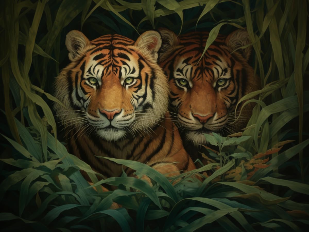 Set Da Ricamo Fai Da Te Per Adulti Ritratto Di Tigre Kit Da Ricamo Con Perline Animale Kit Ricamo Ad Ago Punto Croce Con Perline Pittura Con Perline 3D Artigianato 40x50cm
