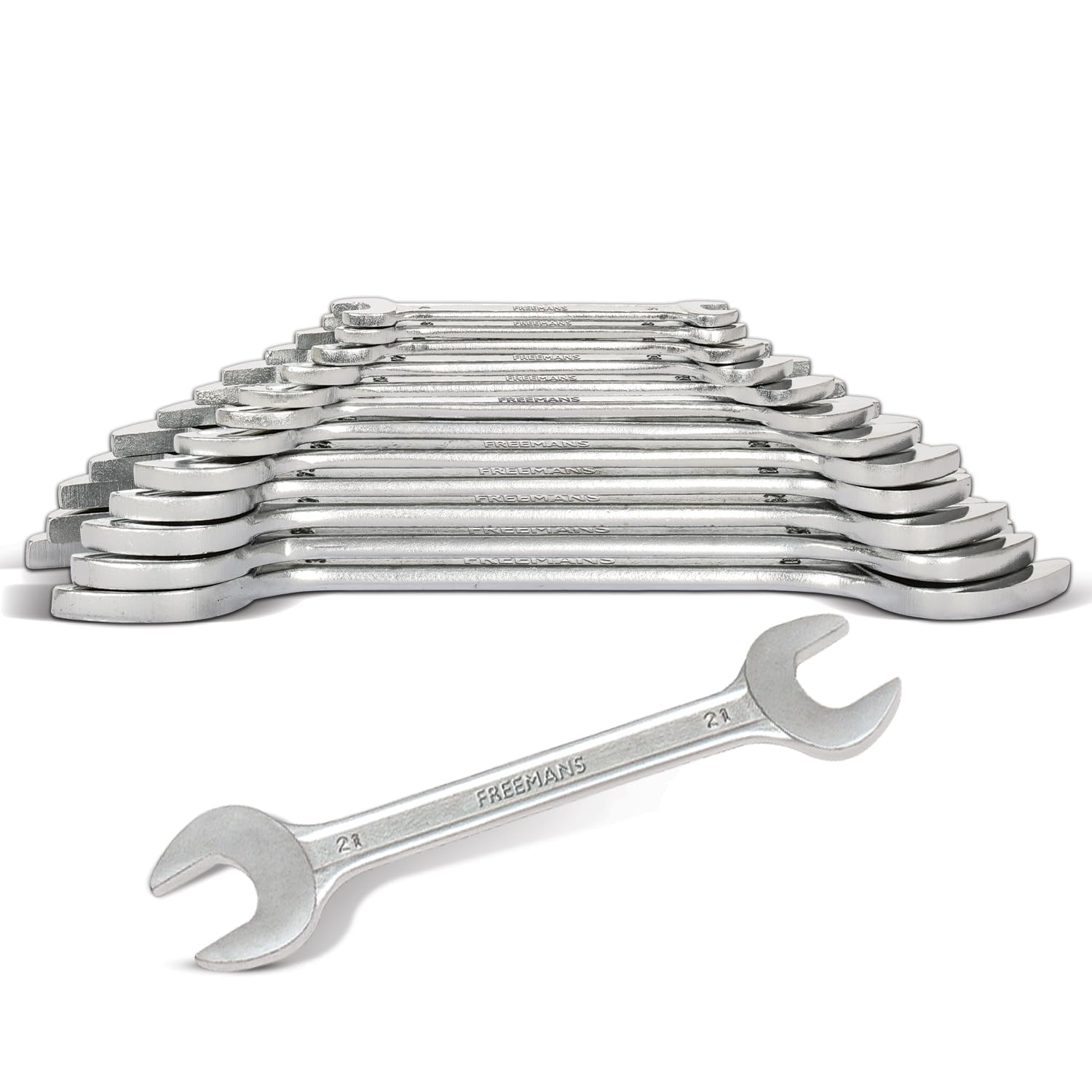 FREEMANS DS12 Combination Double Open End Spanners Wrench - Set of 12 Piece With Chrome Vanadium Steel and Bright Chrome Panel for Better Resistance to Corrosion (B071VYMV12) Amazon Price History, Amazon Price Tracker