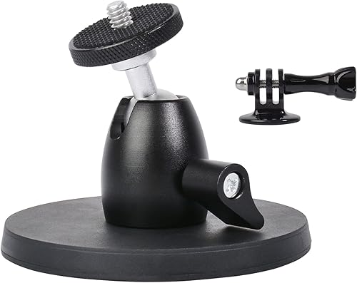 Miniatura 7 de Soporte magnético para cámara GoPro Insta360 Akaso DJI Action, con cabeza de bola de rotación, revestimiento de goma súper fuerte, imán de neodimio
