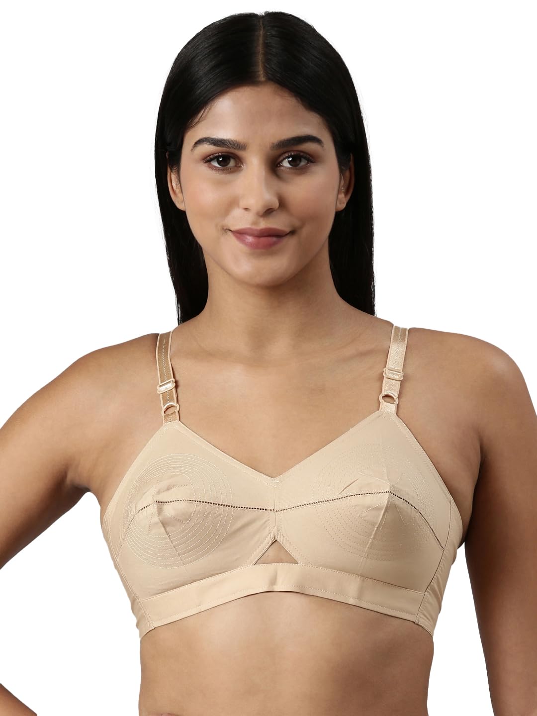 blossom Women's Seamed Single Layered Full Coverage Non Wired Non Padded 100% Cotton, Conical Cup, Back Closure, Everyday Bra PRIYAMOHINI-picture-14