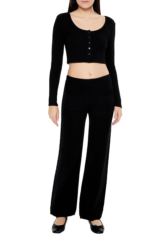 Forever 21 womens Sweater-knit Wide-leg Pants