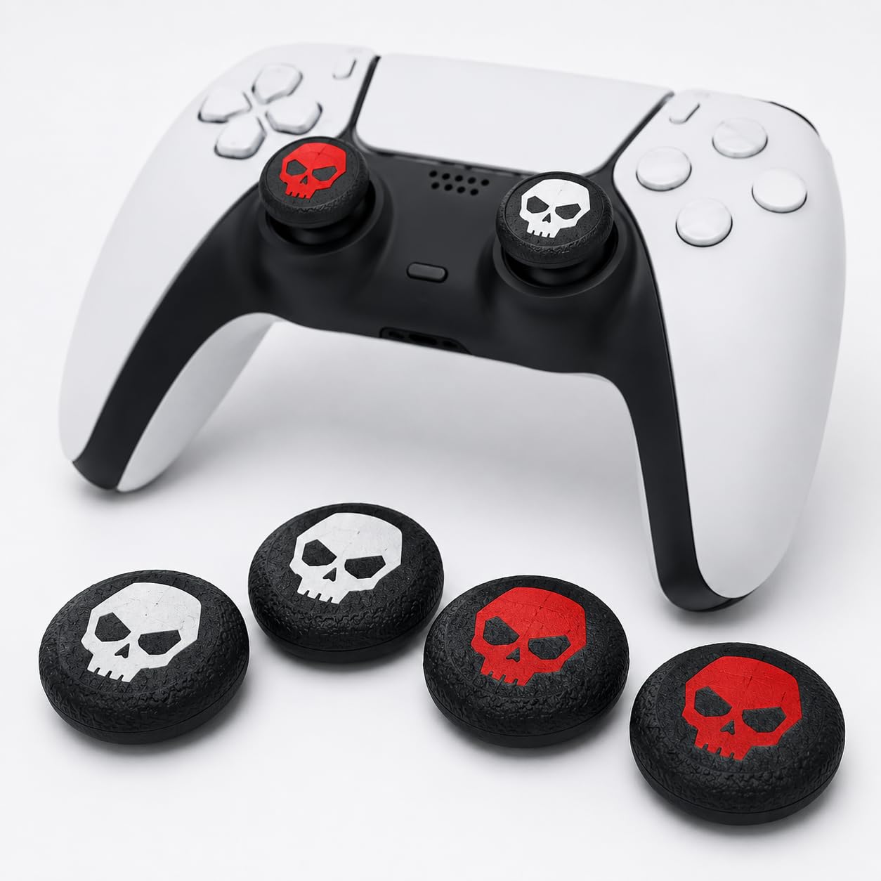 4-Piece Thumb Grip, ps5 Controller Thumb Grips, ps5 Joystick Thumb Grip for Controllers, Red and White Joystick Caps-image-41