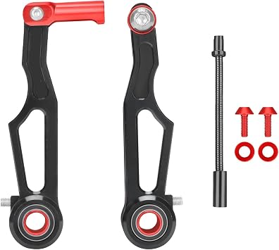Complete V Bike Brakes Set, Aluminum Alloy Bicycles Brake Caliper Folding Bike V Brake Long Arm/Short Arm Cycling Brake Handle Bike Brake Levers and Fixings