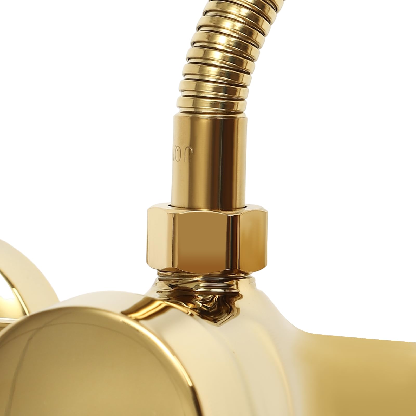 Grifo para bañera con ducha de mano, montaje en pared, grifo monomando para bañera, 2 funciones, incluye manguera de ducha de 1,5 cm de largo, latón dorado