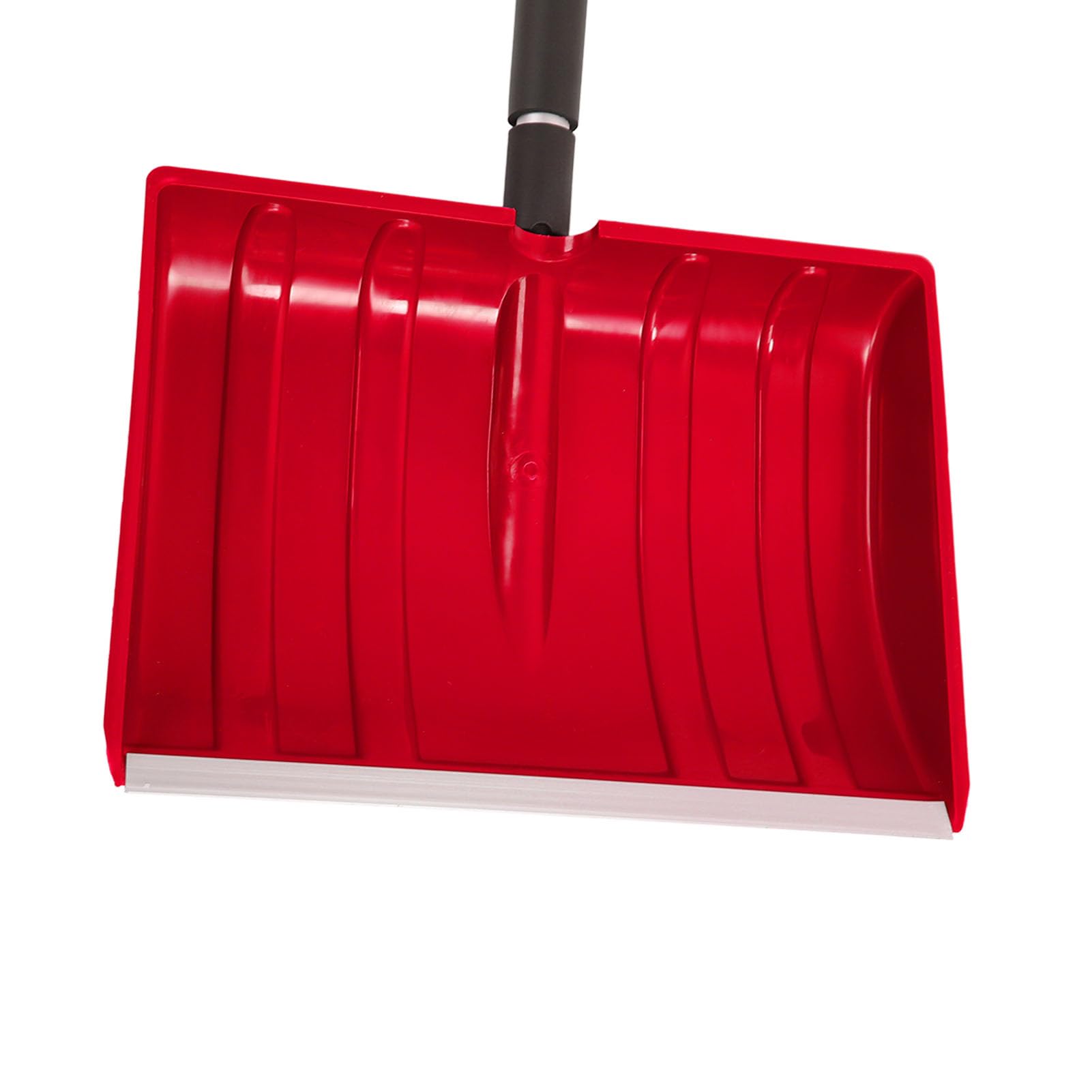 Pala da neve per auto di emergenza da giardino, lunghezza regolabile 120 cm, con impugnatura a D, manico staccabile per rimozione della neve e altre attività di emergenza all'aperto (rosso)