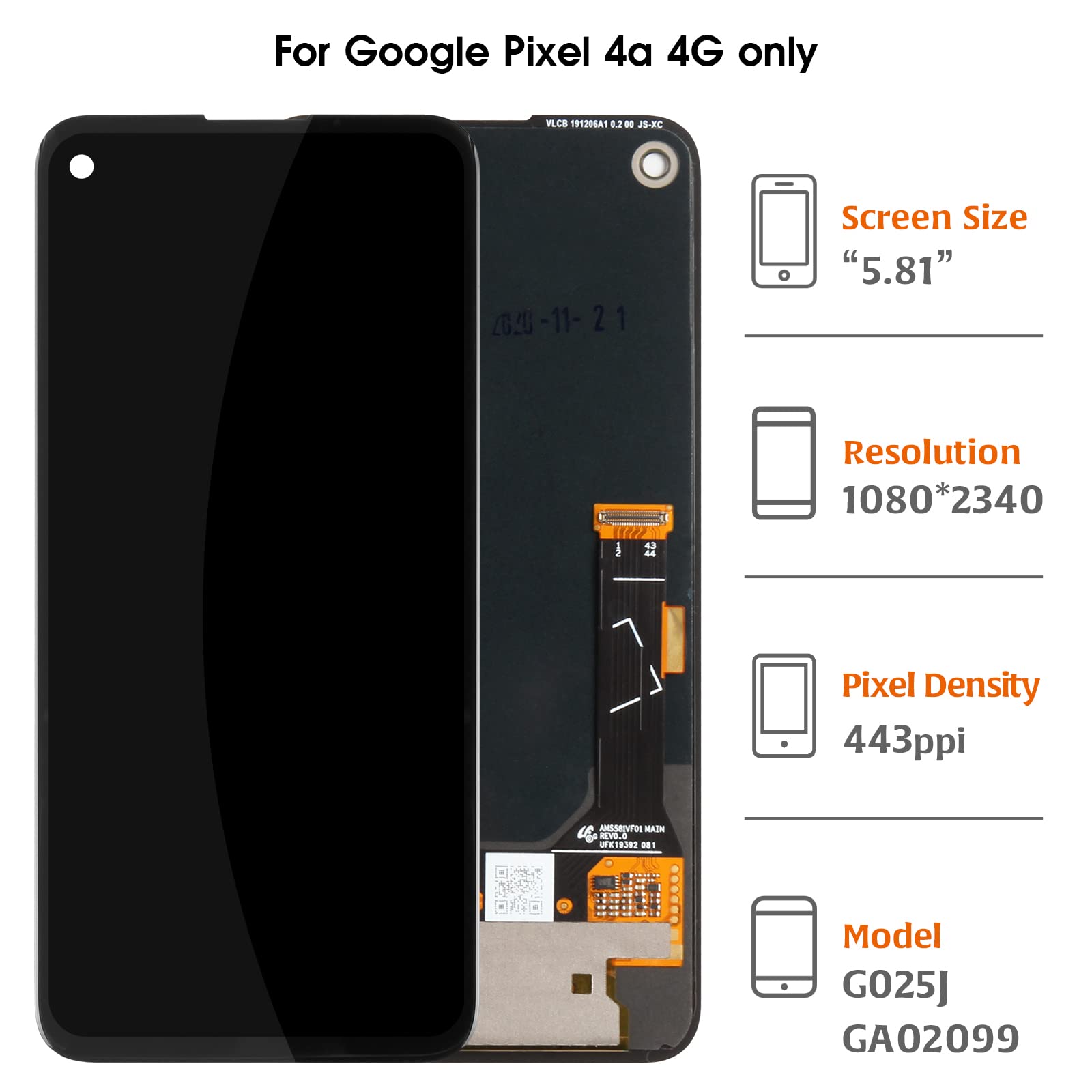 Amazon.com: 【Original】 A-MIND for Google Pixel 4a 4G OLED LCD